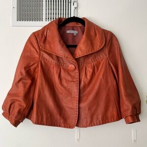 Classiques Entier Women's Orange Leather Jacket from Nordstrom